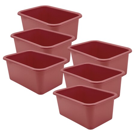 Teacher Created Resources Storage Bin, Plastic, Deep Rose, 6 PK 20981